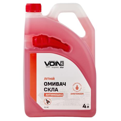 Омивач скла літний VOIN Амстердам 4л антімошка (каністра з лійкою) - Vitol Омивач скла літний VOIN Амстердам 4л антімошка (каністра з лійкою)