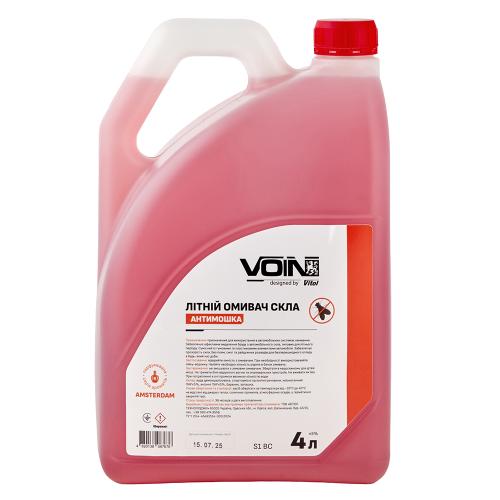 Омивач скла літний VOIN Амстердам 4л антімошка (каністра з лійкою) - Vitol Омивач скла літний VOIN Амстердам 4л антімошка (каністра з лійкою)