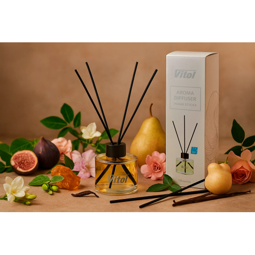 Аромадифузор VITOL Home Sticks  Amber Night 130 мл - Vitol Аромадифузор VITOL Home Sticks  Amber Night 130 мл