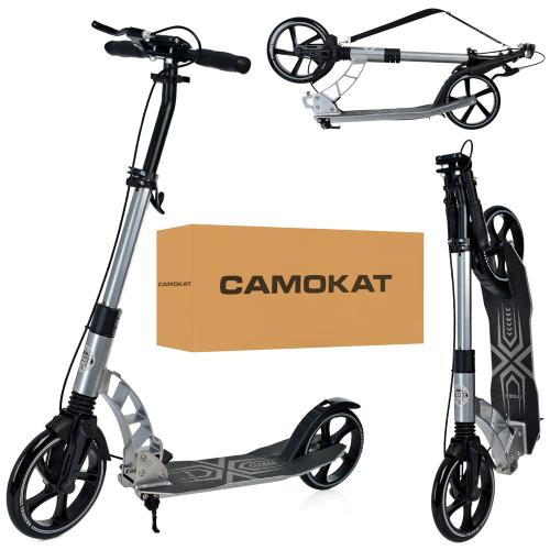 Самокат SR 2-061-G (1шт) дорос,алюм,кол2штПУ230-200мм,кермо92-101см,підніжка32-13см,ручне гальмо,замок,сірий - Vitol Самокат SR 2-061-G (1шт) дорос,алюм,кол2штПУ230-200мм,кермо92-101см,підніжка32-13см,ручне гальмо,замок,сірий