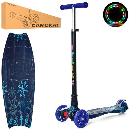 Самокат JR 3-055-3-WP6 (1шт) MAXI,сталь-пласт,3колПУ-св,2пер120мм,кермо78-87см,підніжка32-13см,прінт - Vitol Самокат JR 3-055-3-WP6 (1шт) MAXI,сталь-пласт,3колПУ-св,2пер120мм,кермо78-87см,підніжка32-13см,прінт