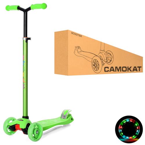 Самокат JR 3-060-22-GR (1шт) MAXI,алюм.+плас,3кол.ПУ-світ,пер.120мм,кермо 83-92см,підніжка30-13см.зелений - Vitol Самокат JR 3-060-22-GR (1шт) MAXI,алюм.+плас,3кол.ПУ-світ,пер.120мм,кермо 83-92см,підніжка30-13см.зелений