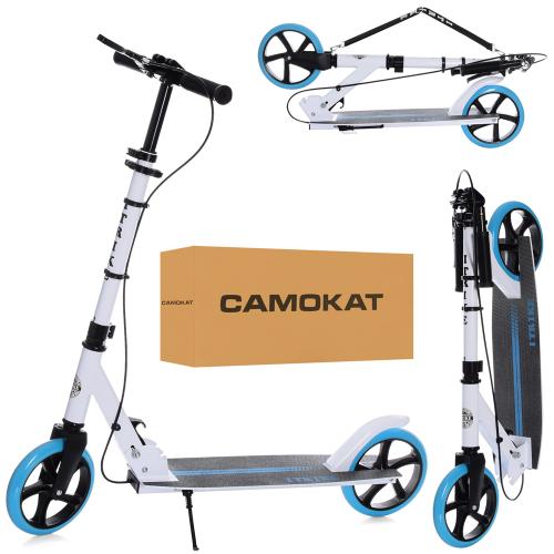 Самокат SR 2-049-1-WBL (1шт) алюм+сталь,2колПУ200мм,кермо89-100см,підн33-15см,підстав,ручне гальмо,склад - Vitol Самокат SR 2-049-1-WBL (1шт) алюм+сталь,2колПУ200мм,кермо89-100см,підн33-15см,підстав,ручне гальмо,склад