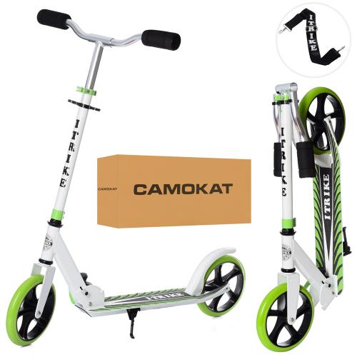 Самокат SR 2-010-10-W-GR (1шт) алюм+сталь,2кол.ПУ200мм,кермо87-96см,підніжка30-11см,підстав,скл,зелений. - Vitol Самокат SR 2-010-10-W-GR (1шт) алюм+сталь,2кол.ПУ200мм,кермо87-96см,підніжка30-11см,підстав,скл,зелений.