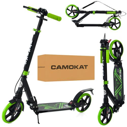 Самокат SR 2-018-10-BGR (1шт) дорос,алюм+сталь,кол2штПУ200мм,кермо89/103см,підн46-14см,ручне гальмо,замок - Vitol Самокат SR 2-018-10-BGR (1шт) дорос,алюм+сталь,кол2штПУ200мм,кермо89/103см,підн46-14см,ручне гальмо,замок