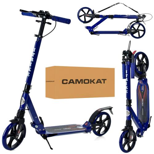 Самокат SR 2-018-10-BL (1шт) дорос,алюм+сталь,кол2штПУ200мм,кермо89/103см,підн46-14см,ручне гальмо,замок - Vitol Самокат SR 2-018-10-BL (1шт) дорос,алюм+сталь,кол2штПУ200мм,кермо89/103см,підн46-14см,ручне гальмо,замок