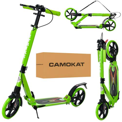Самокат SR 2-018-10-GR (1шт) дорос,алюм+сталь,кол2штПУ200мм,кермо89/103см,підн46-14см,ручне гальмо,замок - Vitol Самокат SR 2-018-10-GR (1шт) дорос,алюм+сталь,кол2штПУ200мм,кермо89/103см,підн46-14см,ручне гальмо,замок