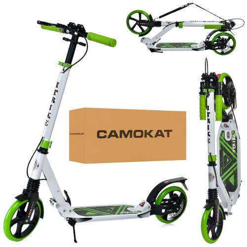 Самокат SR 2-018-11-WGR (1шт) дорос., алюм.+сталь, кол.2шт.ПУ200мм,р.89/103см., підніжка46-14см,диск.гальмо,замок - Vitol Самокат SR 2-018-11-WGR (1шт) дорос., алюм.+сталь, кол.2шт.ПУ200мм,р.89/103см., підніжка46-14см,диск.гальмо,замок