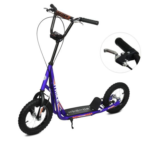 Самокат SR 2-045-3-BL (1шт) підліткові, сталь, 2 кол.-гума 12д, підніжка 28-11см., ручне гальмо, синій. - Vitol Самокат SR 2-045-3-BL (1шт) підліткові, сталь, 2 кол.-гума 12д, підніжка 28-11см., ручне гальмо, синій.