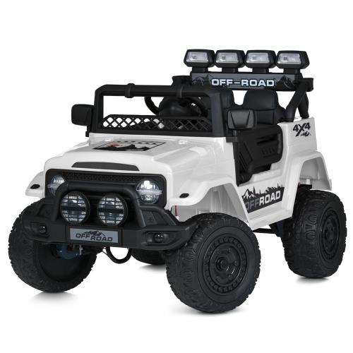 Джип JJ2122EBLR-1 (1шт) р/к 2,4G, 2*25W/2*35W , 1*12V9AH, EVA, шкіра, білий - Vitol Джип JJ2122EBLR-1 (1шт) р/к 2,4G, 2*25W/2*35W , 1*12V9AH, EVA, шкіра, білий