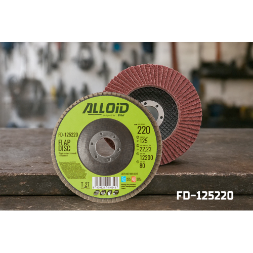 Alloid. Круг лепестковый торцевой 125 мм, зерно 220, T27 - Vitol Alloid. Круг лепестковый торцевой 125 мм, зерно 220, T27