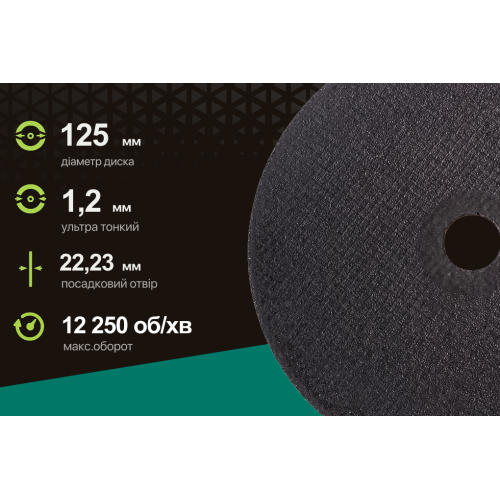 Alloid Pro. Круг відрізний по металу 41 14А 125 1,2 22,23мм - Vitol Alloid Pro. Круг відрізний по металу 41 14А 125 1,2 22,23мм