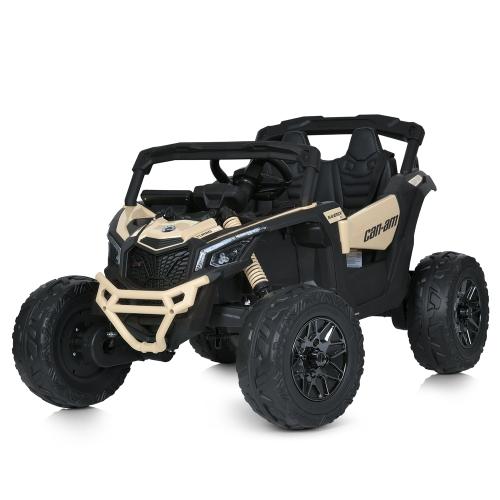 Джип M 5099EBLR-RS(24V)(1шт) 2,4G(р/к),4мотори200W, 1акум24V7AH, EVA, шкіра, чорно+бежевий - Vitol Джип M 5099EBLR-RS(24V)(1шт) 2,4G(р/к),4мотори200W, 1акум24V7AH, EVA, шкіра, чорно+бежевий