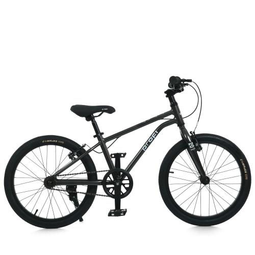 Велосипед дитячий 20д. PROF1 MB 20LIGHTY DARK GREY FOREST (1шт) LIGHTY,SKD85,алюм. рама,кермо, торм,обода,підніжка,графітовий - Vitol Велосипед дитячий 20д. PROF1 MB 20LIGHTY DARK GREY FOREST (1шт) LIGHTY,SKD85,алюм. рама,кермо, торм,обода,підніжка,графітовий