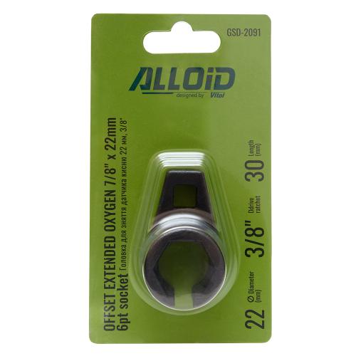 Головка для зняття датчика кисню 22 мм. 3/8" (GSD-2091) Alloid - Vitol Головка для зняття датчика кисню 22 мм. 3/8" (GSD-2091) Alloid