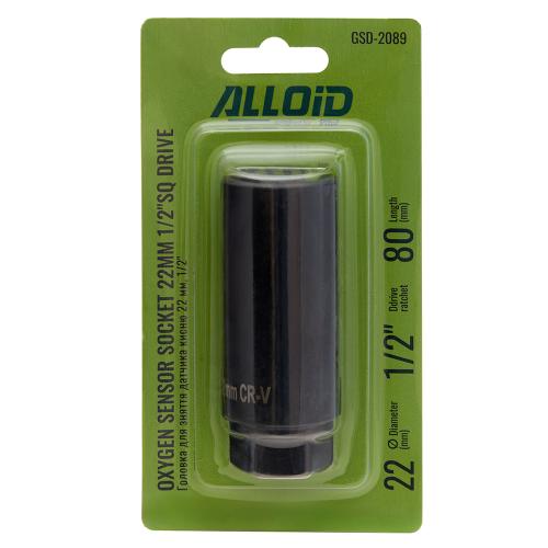 Alloid. Головка для снятия датчика кислорода 22 мм. 1/2" Высота 80 мм. - Vitol Alloid. Головка для снятия датчика кислорода 22 мм. 1/2" Высота 80 мм.