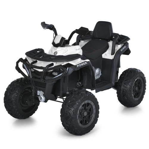 Квадроцикл M 6018EBLR-1 (1шт) р/к 2,4G, 1*12V10A, 4*45W, MP3, USB, BLUETOOTH, TF, EVA, шкіра, музика, світло, білий - Vitol Квадроцикл M 6018EBLR-1 (1шт) р/к 2,4G, 1*12V10A, 4*45W, MP3, USB, BLUETOOTH, TF, EVA, шкіра, музика, світло, білий