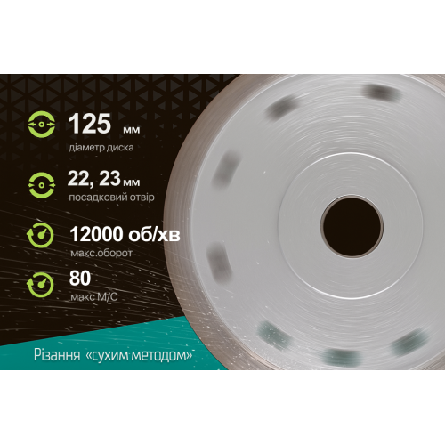 Alloid Pro. Диск алмазный отрезной X-Wave 125мм - Vitol Alloid Pro. Диск алмазный отрезной X-Wave 125мм