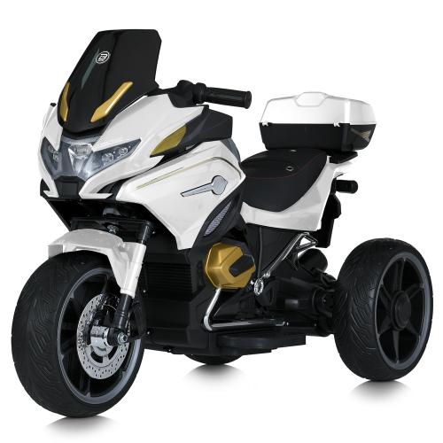 Мотоцикл M 5830EBLR-1 (1шт) р/к 2,4G, 1акум12V12, 2мотори45W, USB, MP3, TF, bluetooth, музика, світло, EVA, шкіра, білий - Vitol Мотоцикл M 5830EBLR-1 (1шт) р/к 2,4G, 1акум12V12, 2мотори45W, USB, MP3, TF, bluetooth, музика, світло, EVA, шкіра, білий