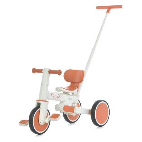 Велосипед дитячий ME 1202 FOLDI Сinnamon Beige (1шт) 3в1, 3 кол EVA 8д.,батьківська ручка, беж - Vitol Велосипед дитячий ME 1202 FOLDI Сinnamon Beige (1шт) 3в1, 3 кол EVA 8д.,батьківська ручка, беж