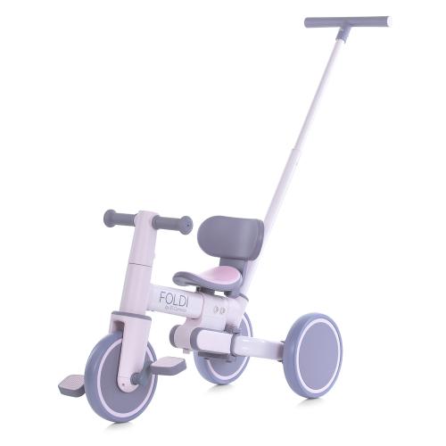 Велосипед дитячий ME 1202 FOLDI Lavender (1шт) 3в1, 3 кол EVA 8д.,батьківська ручка, бузковий - Vitol Велосипед дитячий ME 1202 FOLDI Lavender (1шт) 3в1, 3 кол EVA 8д.,батьківська ручка, бузковий