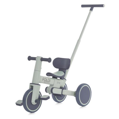 Велосипед дитячий ME 1202 FOLDI Slate Green (1шт) 3в1, 3 кол EVA 8д.,батьківська ручка, сіро-зелений - Vitol Велосипед дитячий ME 1202 FOLDI Slate Green (1шт) 3в1, 3 кол EVA 8д.,батьківська ручка, сіро-зелений