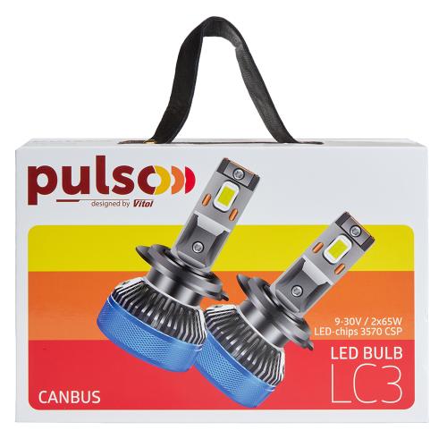 Лампи PULSO LC3-H1-LED-chips 3570 CSP/9-30V/2*65W/13000Lm/6000k - Vitol Лампи PULSO LC3-H1-LED-chips 3570 CSP/9-30V/2*65W/13000Lm/6000k