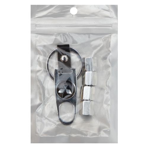 Колпачки на нипель модельные з брелоком Chrom CN MITSUBISHI - Vitol Колпачки на нипель модельные з брелоком Chrom CN MITSUBISHI