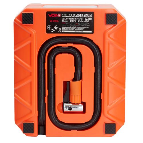 Компрессор "VOIN" VC-345CL 4in1/14.8V/37.0wh/10000mAh/Бустер/Повербанк/Ліхтар - Vitol Компрессор "VOIN" VC-345CL 4in1/14.8V/37.0wh/10000mAh/Бустер/Повербанк/Ліхтар
