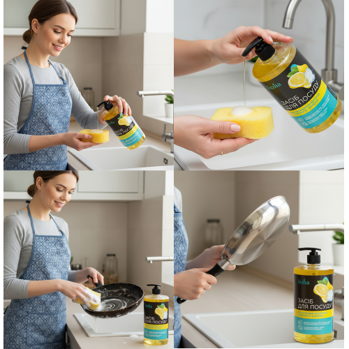 Засіб для миття посуду Luma 1л Яблуко - Vitol Засіб для миття посуду Luma 1л Яблуко