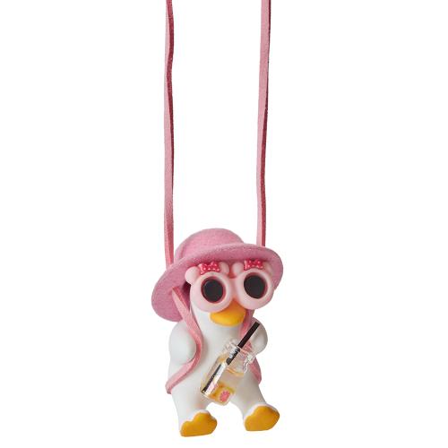 Підвіска для дзеркала заднього виду автомобіля декоративна лялька гусак у рожевому капелюшку GZKT-4 - Vitol Підвіска для дзеркала заднього виду автомобіля декоративна лялька гусак у рожевому капелюшку GZKT-4