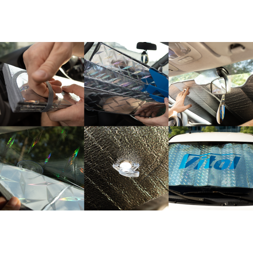 Шторка сонцезахисна "лазер" 1500х700мм - Vitol Шторка сонцезахисна "лазер" 1500х700мм