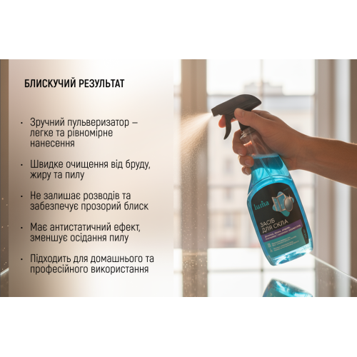 Засіб для очищення скла та дзеркал Luma 5л - Vitol Засіб для очищення скла та дзеркал Luma 5л