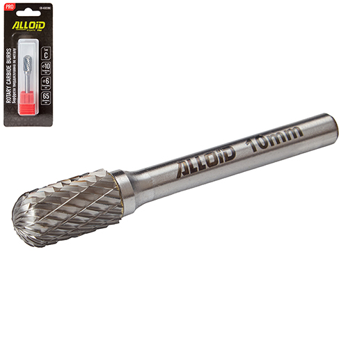 Alloid Pro. Борфреза твердосплавная по металлу, тип C, D-10мм, d-6мм, L-65мм - Vitol Alloid Pro. Борфреза твердосплавная по металлу, тип C, D-10мм, d-6мм, L-65мм