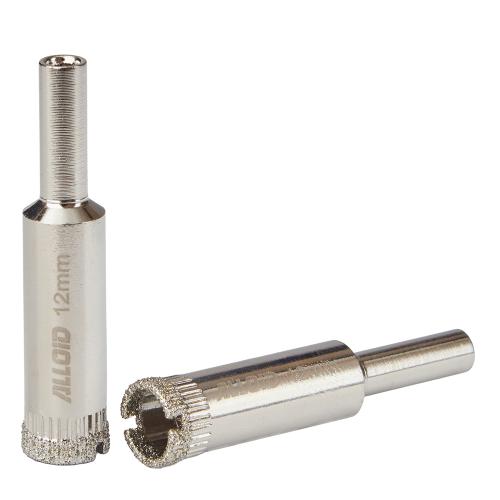 Alloid Base. Сверло корончатое алмазное по стеклу и керамике  12мм (2шт) - Vitol Alloid Base. Сверло корончатое алмазное по стеклу и керамике  12мм (2шт)