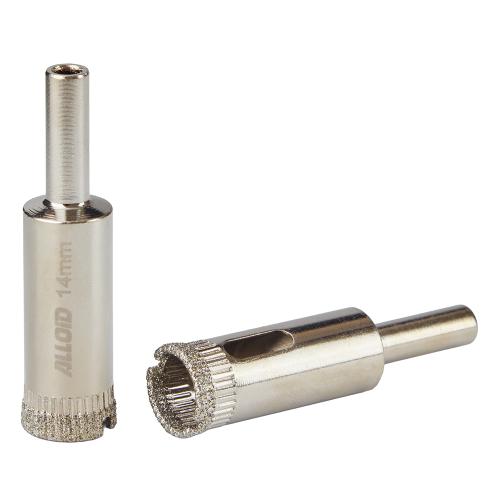 Alloid Base. Сверло корончатое алмазное по стеклу и керамике  14мм (2шт) - Vitol Alloid Base. Сверло корончатое алмазное по стеклу и керамике  14мм (2шт)