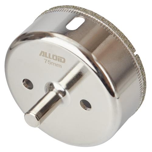 Alloid Base. Сверло корончатое алмазное по стеклу и керамике  75мм - Vitol Alloid Base. Сверло корончатое алмазное по стеклу и керамике  75мм