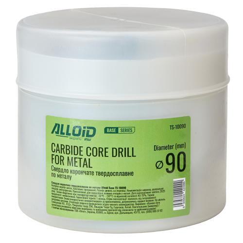Alloid Base. Сверло корончатое твердосплавное по металлу  90мм - Vitol Alloid Base. Сверло корончатое твердосплавное по металлу  90мм