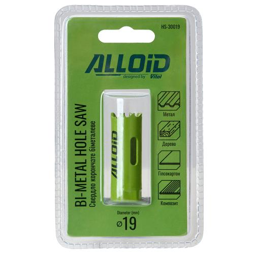 Alloid. Сверло корончатое биметаллическое  19мм - Vitol Alloid. Сверло корончатое биметаллическое  19мм
