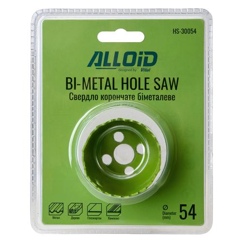Alloid. Сверло корончатое биметаллическое  54мм - Vitol Alloid. Сверло корончатое биметаллическое  54мм