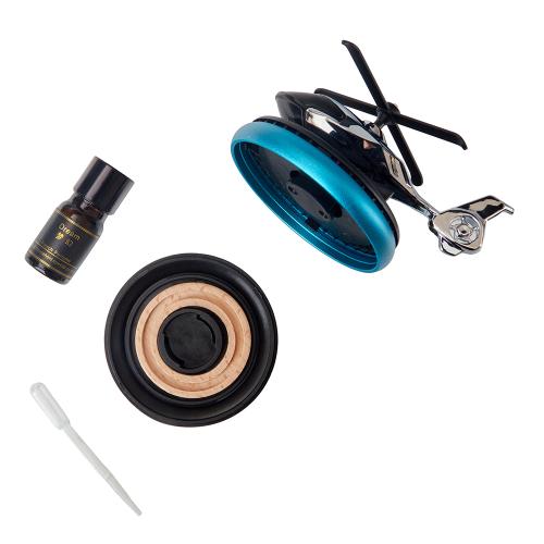 Багаторазовий ароматизатор гелікоптер на сонячній батареї, синій - Vitol Багаторазовий ароматизатор гелікоптер на сонячній батареї, синій