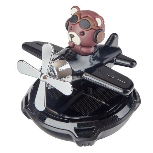 Ароматизатор Pilot Bear на сонячній батареї, чорний - Vitol Ароматизатор Pilot Bear на сонячній батареї, чорний