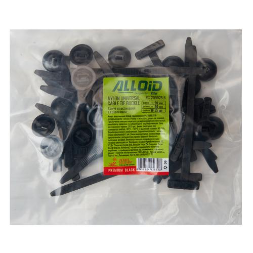 Хомут пластиковый с креплением Alloid 20*90мм 25шт/уп чёрный - Vitol Хомут пластиковый с креплением Alloid 20*90мм 25шт/уп чёрный