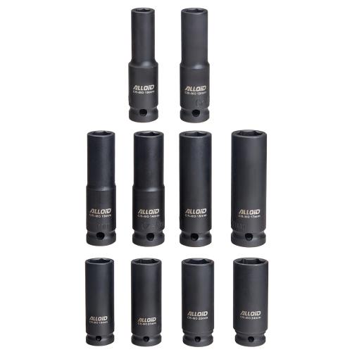 Набір ударних торцевих головок глибоких 1/2"  10 пр. Alloid. NUGV-1024 - Vitol Набір ударних торцевих головок глибоких 1/2"  10 пр. Alloid. NUGV-1024