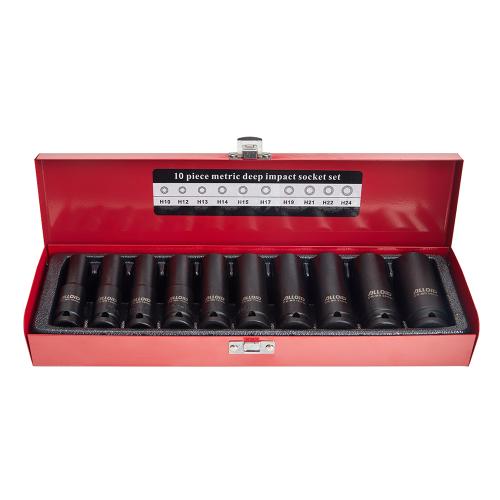 Набір ударних торцевих головок глибоких 1/2"  10 пр. Alloid. NUGV-1024 - Vitol Набір ударних торцевих головок глибоких 1/2"  10 пр. Alloid. NUGV-1024