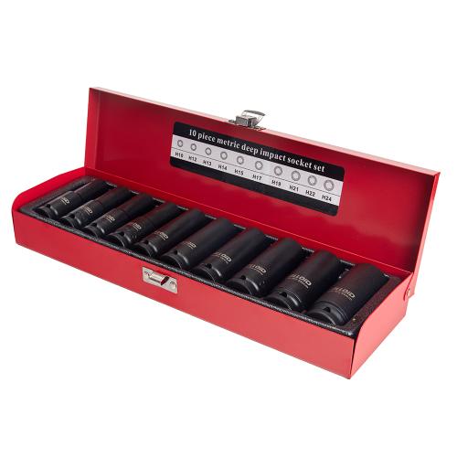 Набір ударних торцевих головок глибоких 1/2"  10 пр. Alloid. NUGV-1024 - Vitol Набір ударних торцевих головок глибоких 1/2"  10 пр. Alloid. NUGV-1024