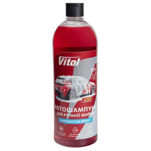 Шампунь для ручної мийки VITOL концентрат з ароматом вишні 1:100 1л - Vitol Шампунь для ручної мийки VITOL концентрат з ароматом вишні 1:100 1л