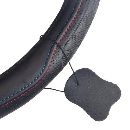 Чехол руля  VLOD-24LC7 BK L  черн/БО/один шов/кожа - Vitol Чехол руля  VLOD-24LC7 BK L  черн/БО/один шов/кожа