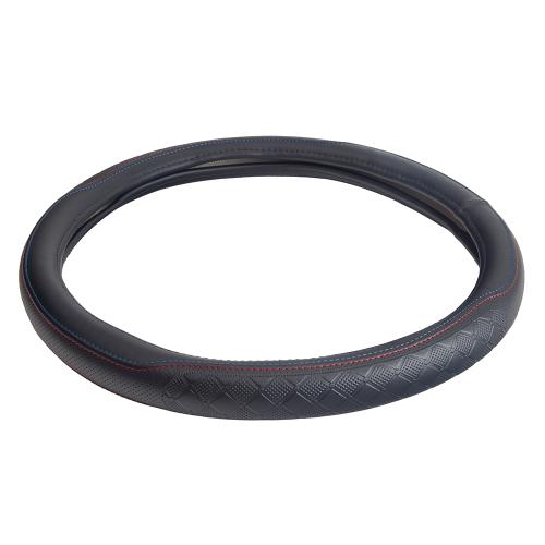 Чехол руля  VLOD-24LC7 BK L  черн/БО/один шов/кожа - Vitol Чехол руля  VLOD-24LC7 BK L  черн/БО/один шов/кожа