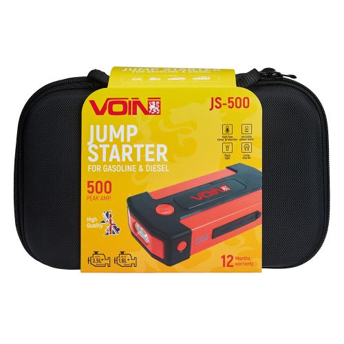 Пуско-зарядное устр-во VOIN JS-500 9000mAh/33,3Wh/12V START-250A/500A/фонарь - Vitol Пуско-зарядное устр-во VOIN JS-500 9000mAh/33,3Wh/12V START-250A/500A/фонарь